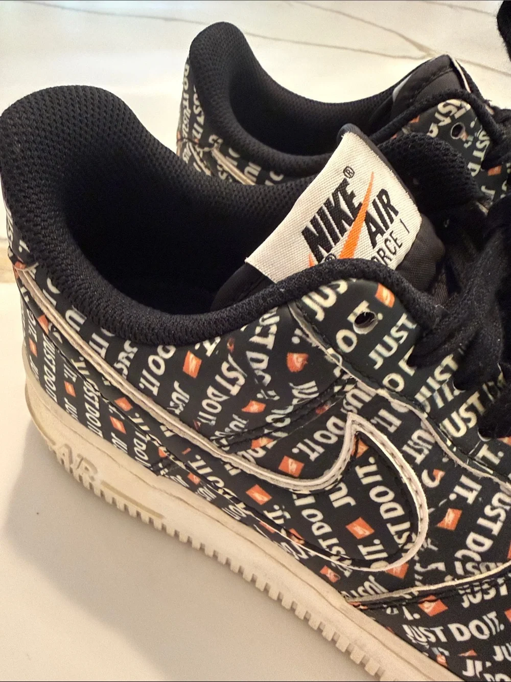 Nike Air Force 1 'Just Do It' Graphic Low Sneakers Men’s size 7.5. A06296-001